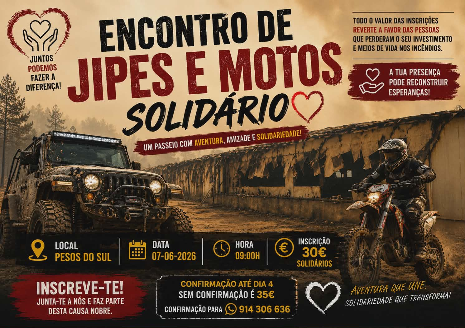 Encontro de Jipes e Motos Solidário