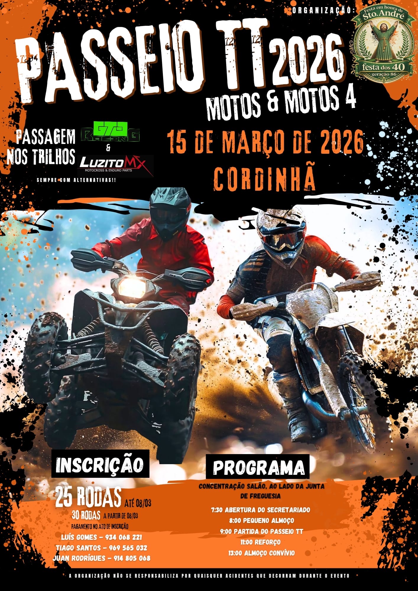Passeio TT motos e motos 4 Cordinhã 